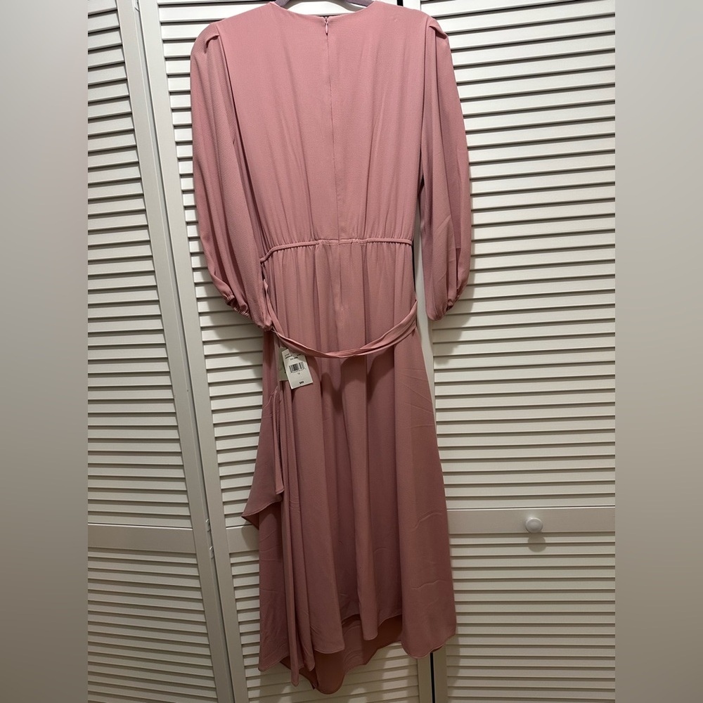 Danny & Nicole Ruffled Rose Midi Dress, Size 12 NWT - Picture 6 of 15